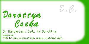 dorottya cseka business card